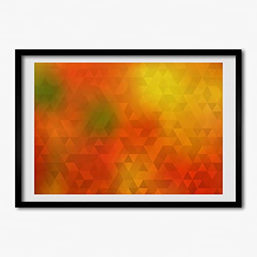 Cadre MDF Tulup 70x50 cm avec affiche de peinture moderne Trójkąty D'abstrakcja