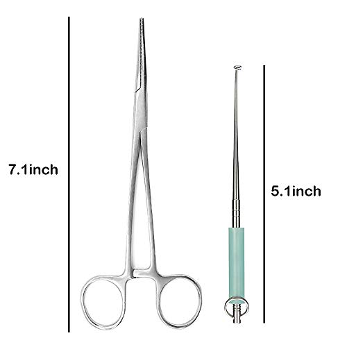 Skystuff 1 Pack Curved Fishing Forcep (7in) 1Pcs Fishing Hook Remover Fishing Bait Tool for Unhooking Fish, Removing Carp Pike, Suitable for Various Situations - Image 2