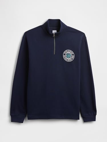 Image of Gap Men Printed Standard Fit Collared Neck Full Sleeve Sweatshirt
