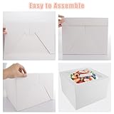 ASelected 6PCS 12 Inch Square Box and Matching Premium Masonite Board,Cake Drum,Tall Box For Cake Decoration Transport Protection - Image 5