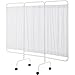 Global Industrial Mobile 3-Panel Privacy Screen, Vinyl Panels, 79.5