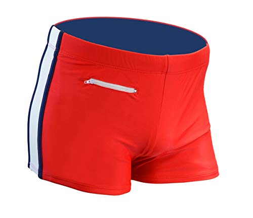 Adoretex Men's Splice Swim Square Leg Briefs Swimsuit