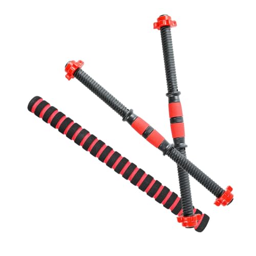Milisten 1 Juego barra con mancuernas Accesorio entrenamiento Barra de mancuernas pesas pesas sobregrip multi barra de pesas barra conectora para mancuernas de polivinilo rojo