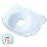 Baby Kissen,Babykissen gegen plattkopf,Baby-Kissen für Flachkopf-Syndrom,Kissen Säugling Neugeborene,Memory-Schaum-Kissen für Baby,Babykissen gegen,Babykissen Orthopädisches,0-24 Monate