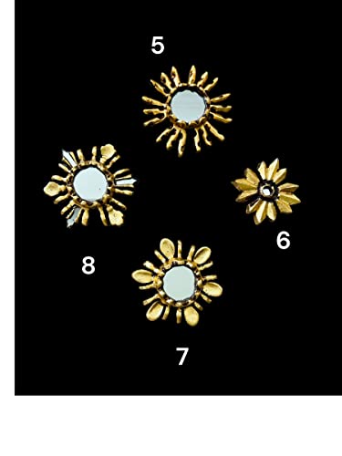 Zoeartcrafts Peruvian Sunburst Mirror 5" Gold - Home Decoration #TOP2