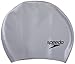 Speedo Silicone Long Hair Swim Cap, Silver