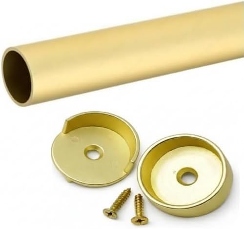 Kitchen Inventions Premium 1-5/16 Inch Diameter Custom Cut-to-Size 10-94 Inches Wardrobe Closet Rod with End Supports