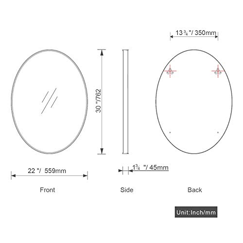 Acezanble Wall Mirror Oval Black Metal Frame, 22X30 Inch Wall Mirror For Home Decor, Bathrooms, Bedroom, Entryways, Dining Room, Vanity Makeup Mirror #TOP6