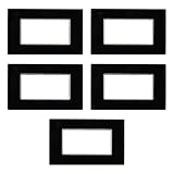CONFEZIONE DA 5 PLACCHE IN VETRO, COMPATIBILE CON BTICINO AXOLUTE, 4 MODULI/POSTI, NERO, SQUADRATE, RETTAGOLARI, ALTA QUALITA' E LUNGA DURATA, DESIGN ELEGANTE E MODERNO, PER INTERRUTTORI/PRESE