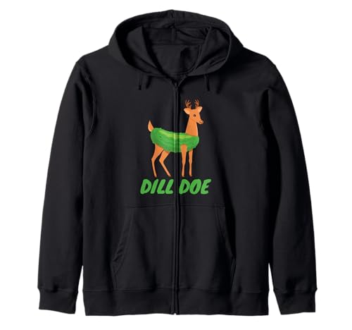 Dill Doe Funny Adult Humour Funny Nature Cerf Pickle Cadeau Sweat à Capuche