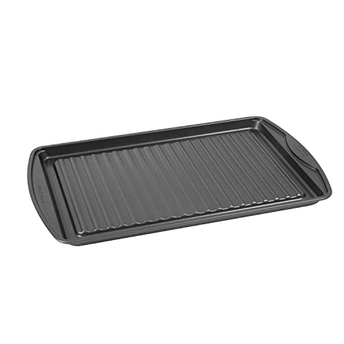 Baker's Secret Nonstick Grill Pan For Oven 17.5" X 11", Carbon Steel Oven Grill Skillet With Premium Food-Grade Coating, Non-Stick Grill Pan, Roasting Baking Supplies - Classic Collection #TOP2