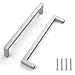 2 unità Maniglie per armadietti in acciaio inossidabile Manopole per porte Sivler Maniglia per mobili con vite per cassetti Mobili per mobili da cucina Decorazioni per la casa, distanza fori 160 mm