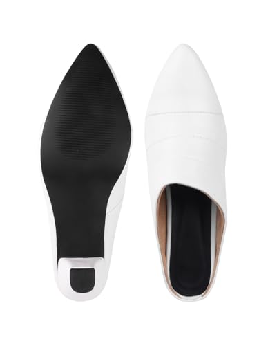 Image of TRYME Fashion Pointed for Party and Formal Occasions Mules Cone Block Heel Sandals for Girls & Women