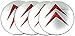 4 Stück Nabenkappen für Citroen DS Xsara Picasso Elysee Berlingo Cactus 65MM, Radnabendeckel Felgendeckel Center Ersatzteil Set, Abzeichen Zubehör Accessoires