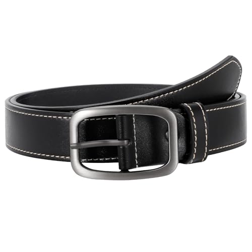 Men’s Faux-Leather Belt with Single Prong Buckle Casual Every Day Belt for Jeans2