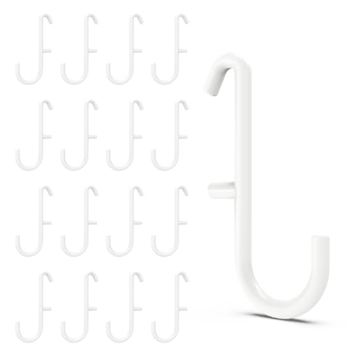 BFPeaky Pegboard Hooks ONLY for IKEA Skadis Pegboard, White, Pegboard Accessories, Compatible with IKEA SKADIS Pegboard, 16 Pack