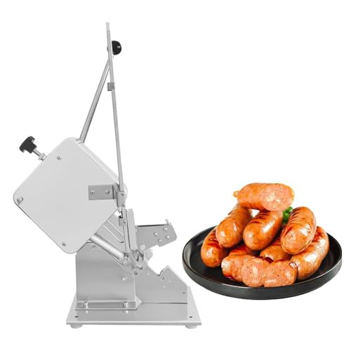 Coupe-saucisse de qualité supérieure en acier inoxydable avec 1 boîte de boucles - Coupe-pain - Pour les supermarchés, les boulangeries, etc