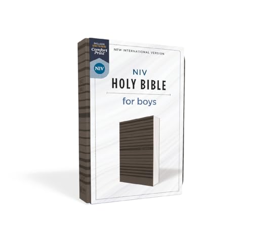 Niv, Holy Bible for Boys, Soft Touch Edition, Leathersoft, Gray, Comfort Print: New International Ve