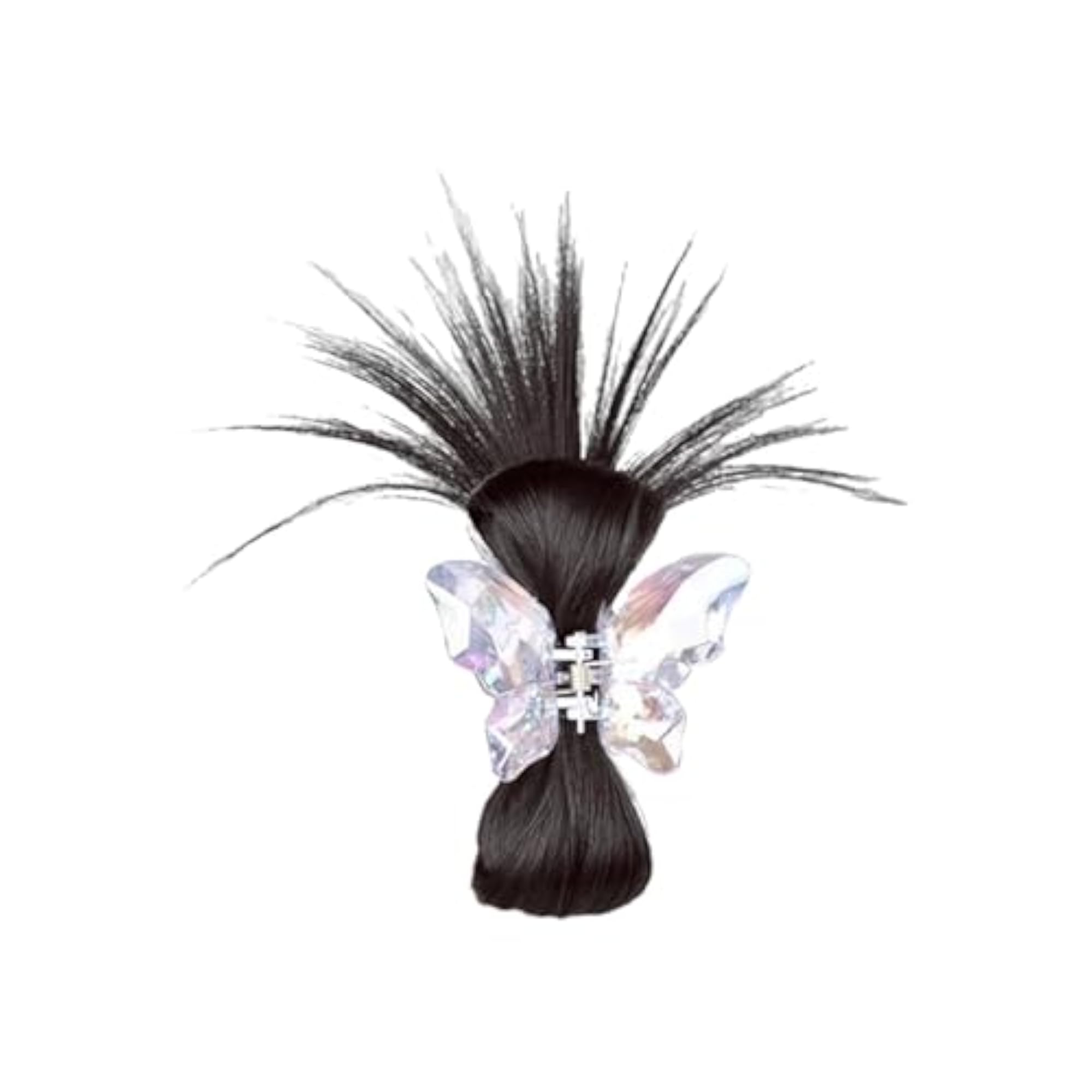 Butterfly Hair Claw Clip with Wigs, Makeup Accessory
