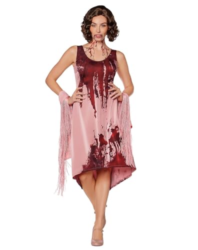 Spirit Halloween Sinners Adult Mary Bloody Dress Costume Officially Licensed Horror 1950s Outfit Women Size 1X Plus Size Multicolor