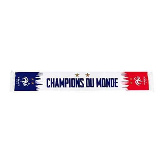 Equipe de FRANCE de football Echarpe FFF - Champion du Monde 2018 - Collection Officielle Taille 140 cm