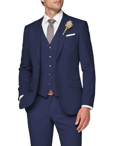 Costume homme 3 pièces chic en coupe ajustée pour look prestigieux