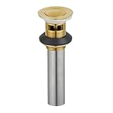 Kingston Brass KB6007 Complement Bathroom Sink Drain, Brushed Brass, 7.06 x 2.38 x 2.38