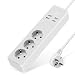 Produktbild Wlan Steckdosenleiste, Willnorn WiFi Extension Socket mit Fernbedienung Separat Voice Control mit Alexa und Google Assistant für 3 Steckdosen und 4 USB-Lade-Ports (Smart Power Strip)