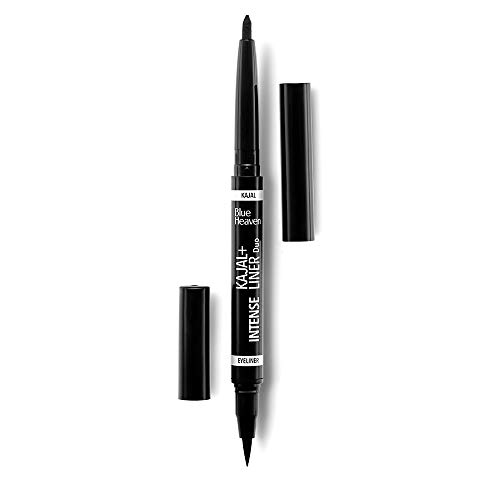 Blue Heaven Intense Duo Kajal + Eyeliner Stick, Black(0.55Ml+0.30Gm), Matte Finish - Image 3