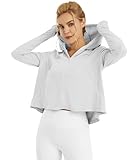 G4Free Damen Langarmshirt Sonnenschutz UV Kapuzen Jacke Leichte UPF Laufen Kühlung Feuchtigkeitsableitendes SPF Shirt Wandern Golf Angeln Radfahren Draussen