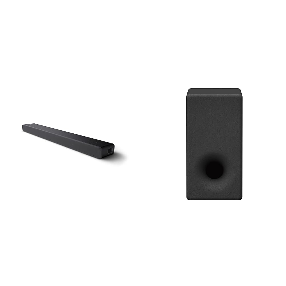 Sony HT-A3000 Barra de Sonido con tecnología Dolby Atmos SA-SW3 Subwoofer Compacto para Barra de Sonido, 200W (Negro)