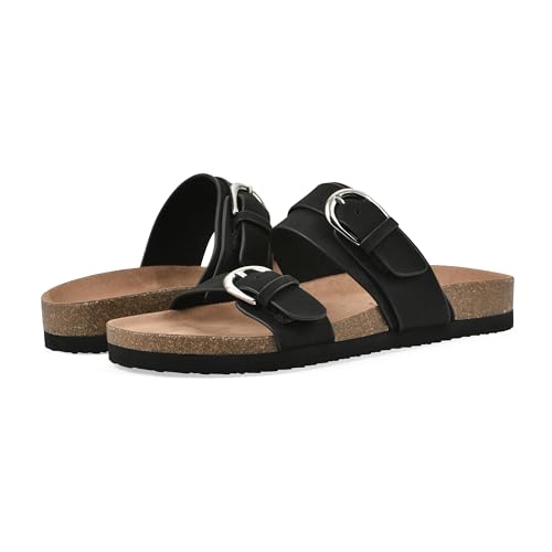 Image of WHITE MOUNTAIN Women's Hardball Double-Buckle Signature Comfort-Molded Footbed Sandal