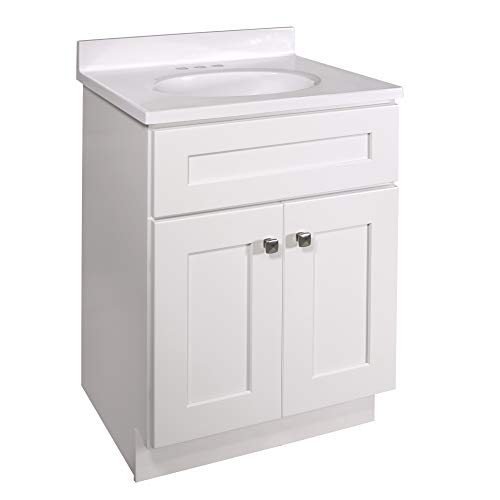Design House Brookings 25x19 Bathroom Vanity Combo, White, Base/Solid