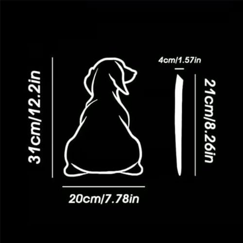 Image of White Dog Moving Tail Wiper Sticker, Dog Windshield Wiper Sticker, Waterproof Rear Windshield Wiper Decal, Cute Dog Puppy Car Sticker Automotive Decals, Cartoon Window Wiper Decoration