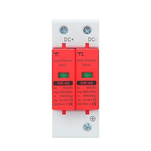Dispositif protection surtension DC 500V parafoudre foudre solaire 2P