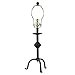 Large Wrought Iron Style Three leg Primitive Style Lamp, Base Only (COLOR IS ...