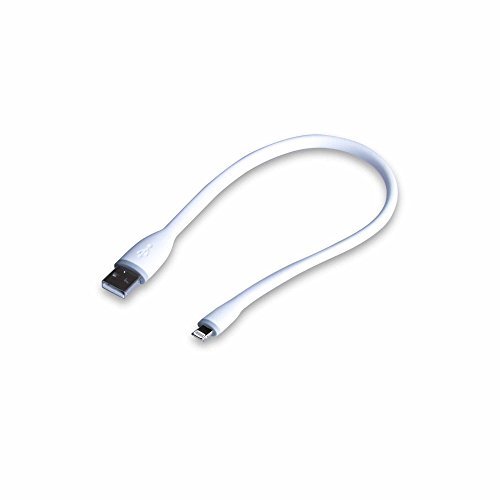 gofancoflexible & durable silicone Apple MFi Certified charge & sync Lightning cable (White) for iDevices - 14 inches (35cm)
