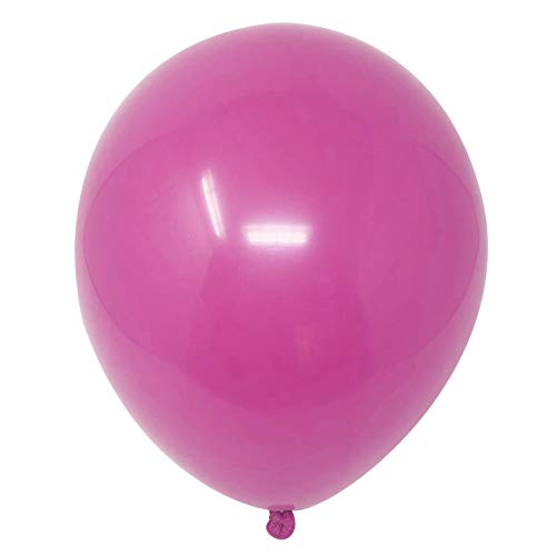Allgala Latex Balloons for Parties | Helium Grade Bulk Balloon Pack | Ideal for Birthday Party Decorations, Baby Shower, Christmas Party | Colored Balloons for Events | 100ct 12" - Fuchsia