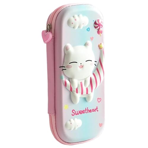 Estuche para lápices para niños, gran capacidad, impermeable, almacenamiento, soporte para bolígrafos de dibujos animados 3D, para marcadores, regla, borrador, suministros de papelería