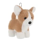 Apricot Lamb Corgi Dog Cute Keychain, Soft Stuffed Plush Keychain Toys for Kids’ Backpack, Purse