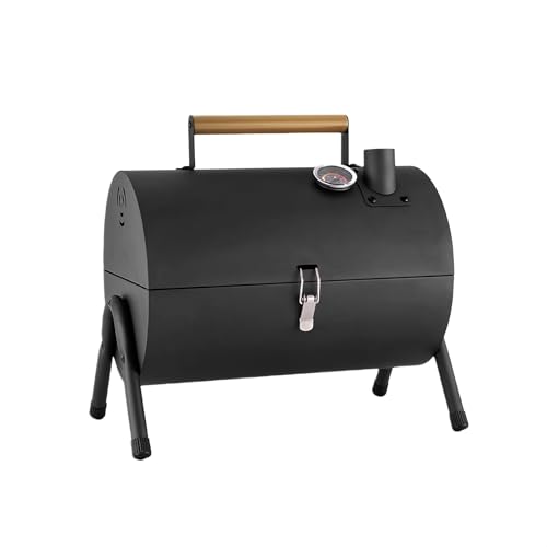 Kiahom Portable Charcoal Grill with Thermometer, Double-sided barbecue grill for a larger area,Charcoal Smoker for camping,picnics.charcoal grills