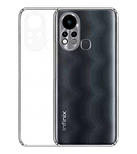 Image of Soft Flexible Silicone Back Cover Compatible with Infinix Hot 11S, Transparent Case