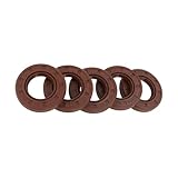 Partuto Universal Oil Seal TG4 Lip Seal Ring Rotary Shaft Seal 22x40x7mm High Pressure FKM Rubber Brown 5 Pcs