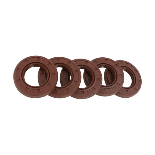 Partuto Universal Oil Seal TG4 Lip Seal Ring Rotary Shaft Seal 22x40x7mm High Pressure FKM Rubber Brown 5 Pcs
