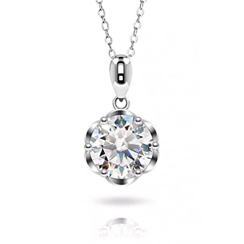 Collier moissanite 2ct en argent, le cadeau d'anniversaire idéal pour marquer les esprits