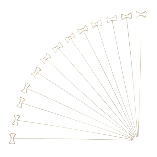 Veemoon 50pcs Flower Blessing Card Holder Memo Holder Clip Bouquet Card Holder Bouquet Sticks Desk Paper Holder Memo Notes Holder Table Place Card Holders Placecard Holder Iron Golden