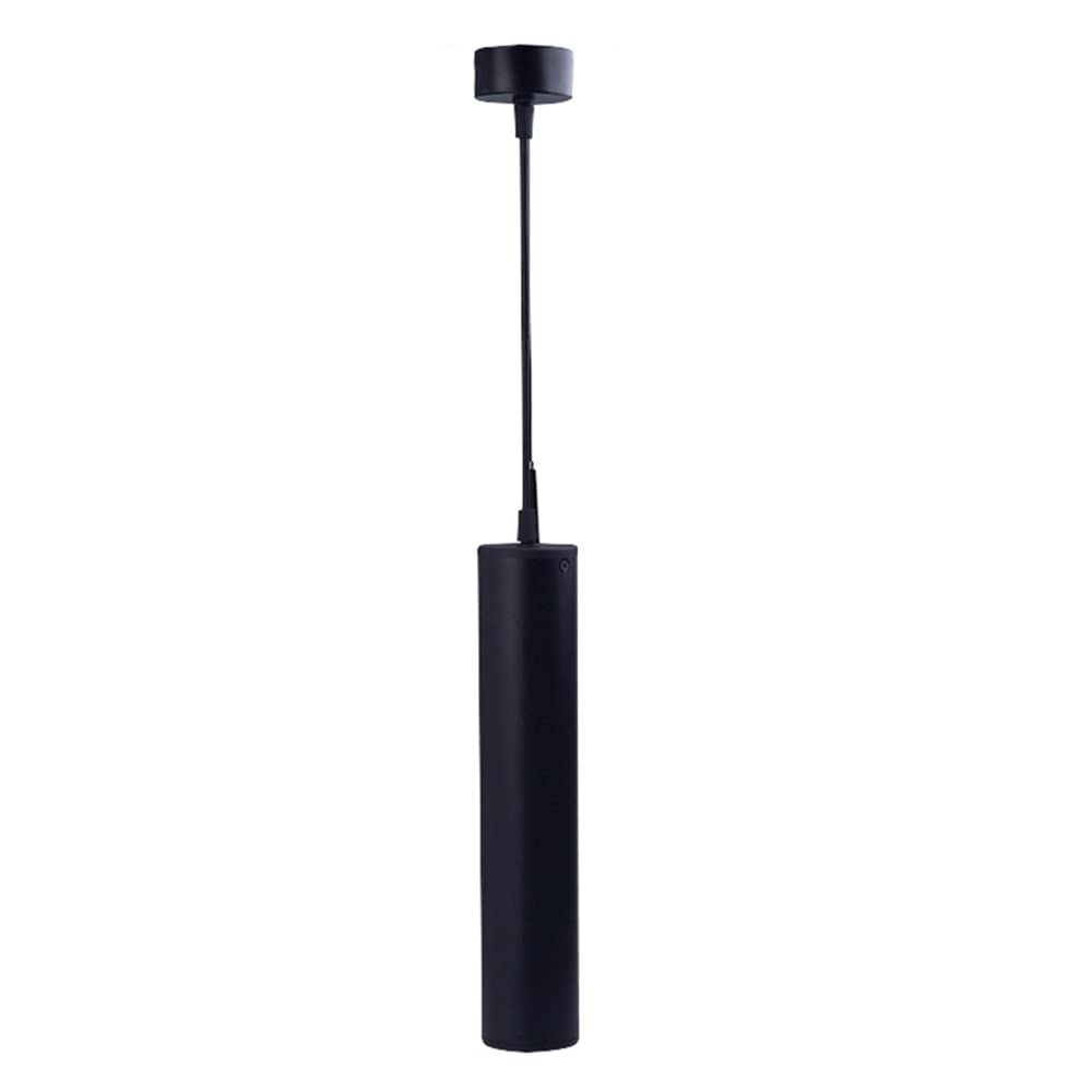 Lámpara de tubo largo negro con luz neutra para iluminar barras y mesas