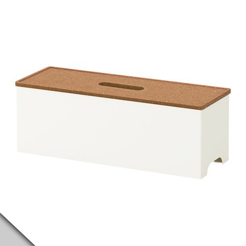 IKEA - KVISSLE Cable management box, cork, white - //coolthings.us