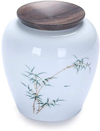 Urnas Decorativas s ataúdes s cremación ataúd Humano Cenizas cremación para Adultos Cenizas humanas Recuerdo Cilindro de ataúd para Adultos (bambú Verde Blanco)