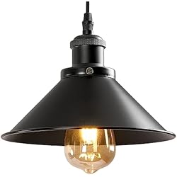 Lampara Antigua Techo Venta DELIPOP Lámpara Colgante Industrial Vintage, Metal Negro Lámparas de Araña Colgantes, Luz de Techo Colgante Diseño Edison, E27 Iluminación de Techo Para Cocina, Comedor, Dormitorio, Café